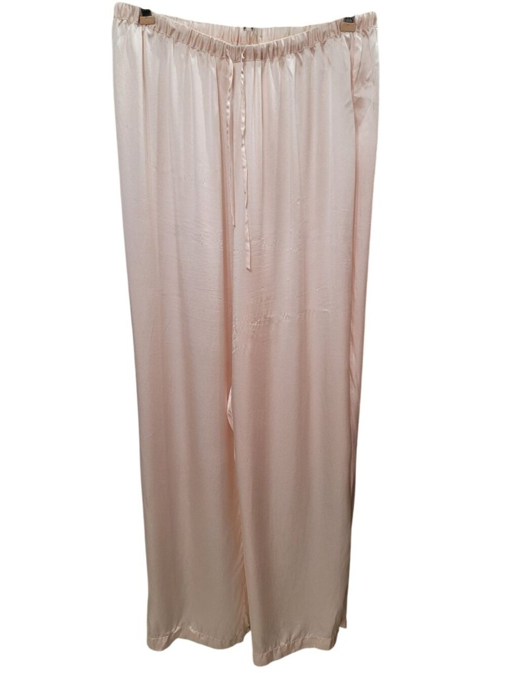 Nottibianche 100% Silk Pajama Set Pink Size M Button-Up Top Elastic Waist Pants - Picture 5 of 10